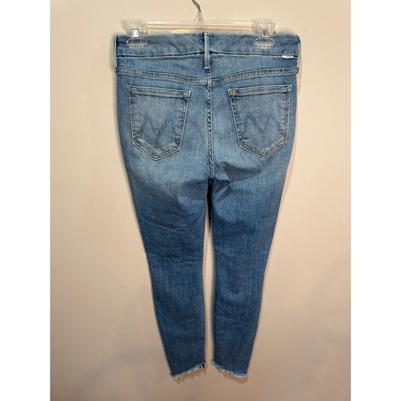 Mother Denim The Looker Two Step Ankle‎ Fray Skinny Jeans in Kiss and Makeup 28 - Picture 2 of 10